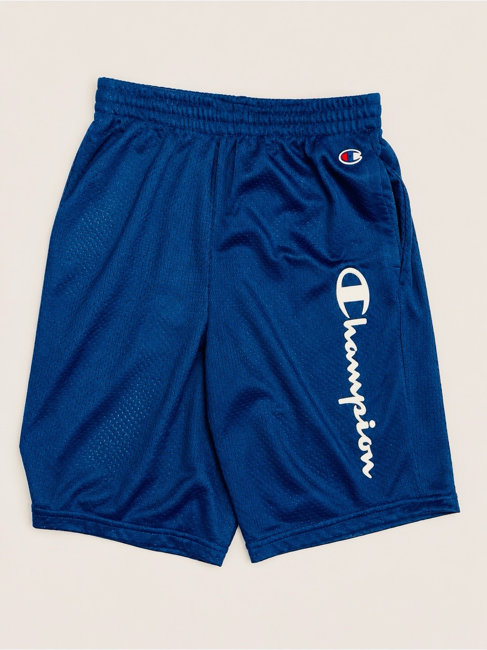 NWOT Champion Boys Large Bright Blue Athletic Mesh Shorts w/pockets